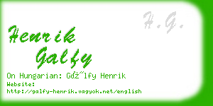 henrik galfy business card